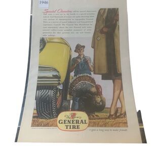 Vintage 1946 General Tire Special Occasions Ad Advertisement